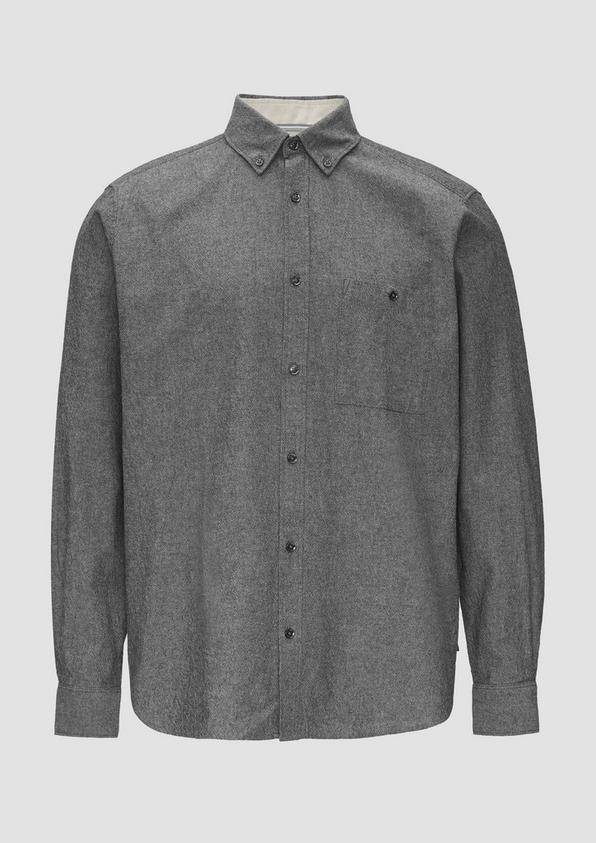 s.Oliver Regular Fit: Strukturiertes Hemd mit Button-Down-Kragen