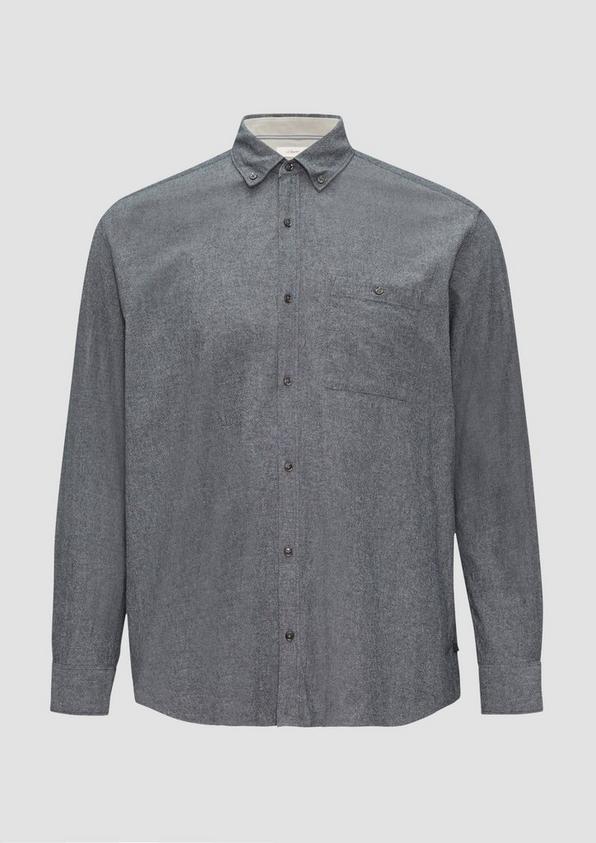 s.Oliver Regular Fit: Strukturiertes Hemd mit Button-Down-Kragen