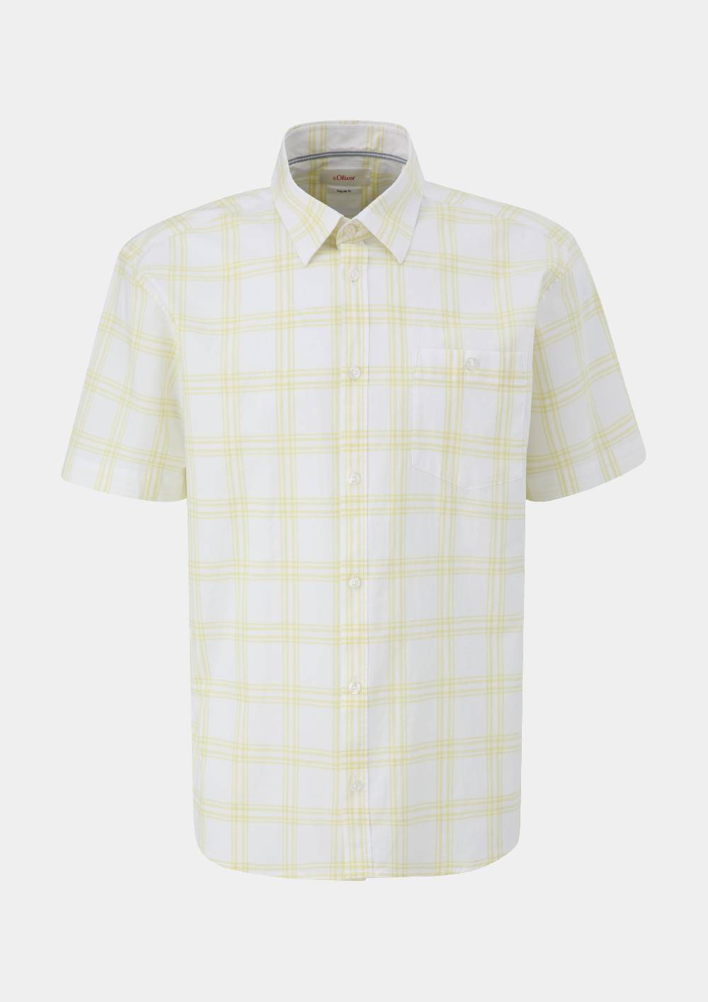 S.Oliver Regular: Kariertes Hemd Aus Baumwollstretch