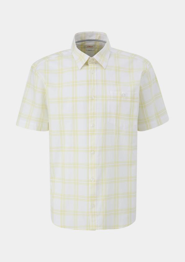 s.Oliver Regular: Kariertes Hemd aus Baumwollstretch