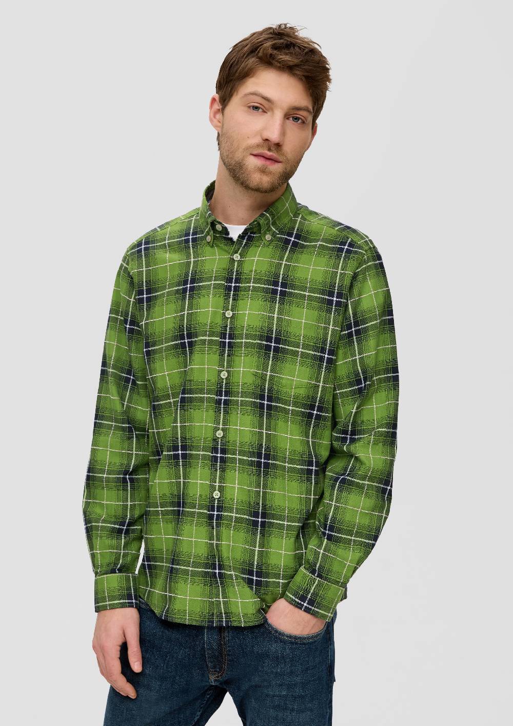 S.Oliver Regular: Langarmhemd Mit Button-down-Kragen
