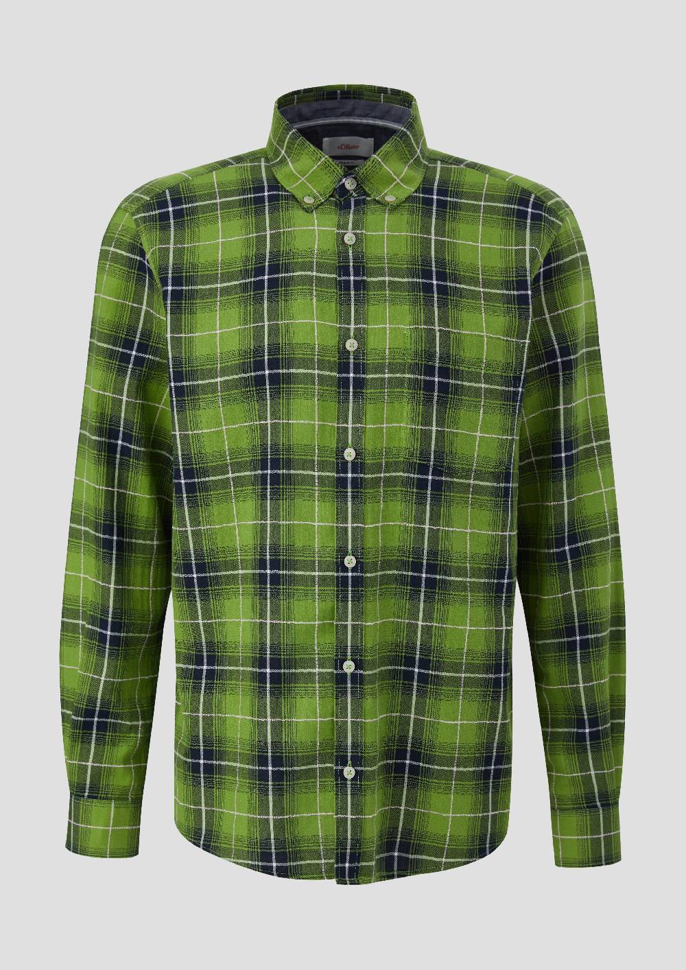 S.Oliver Regular: Langarmhemd Mit Button-down-Kragen