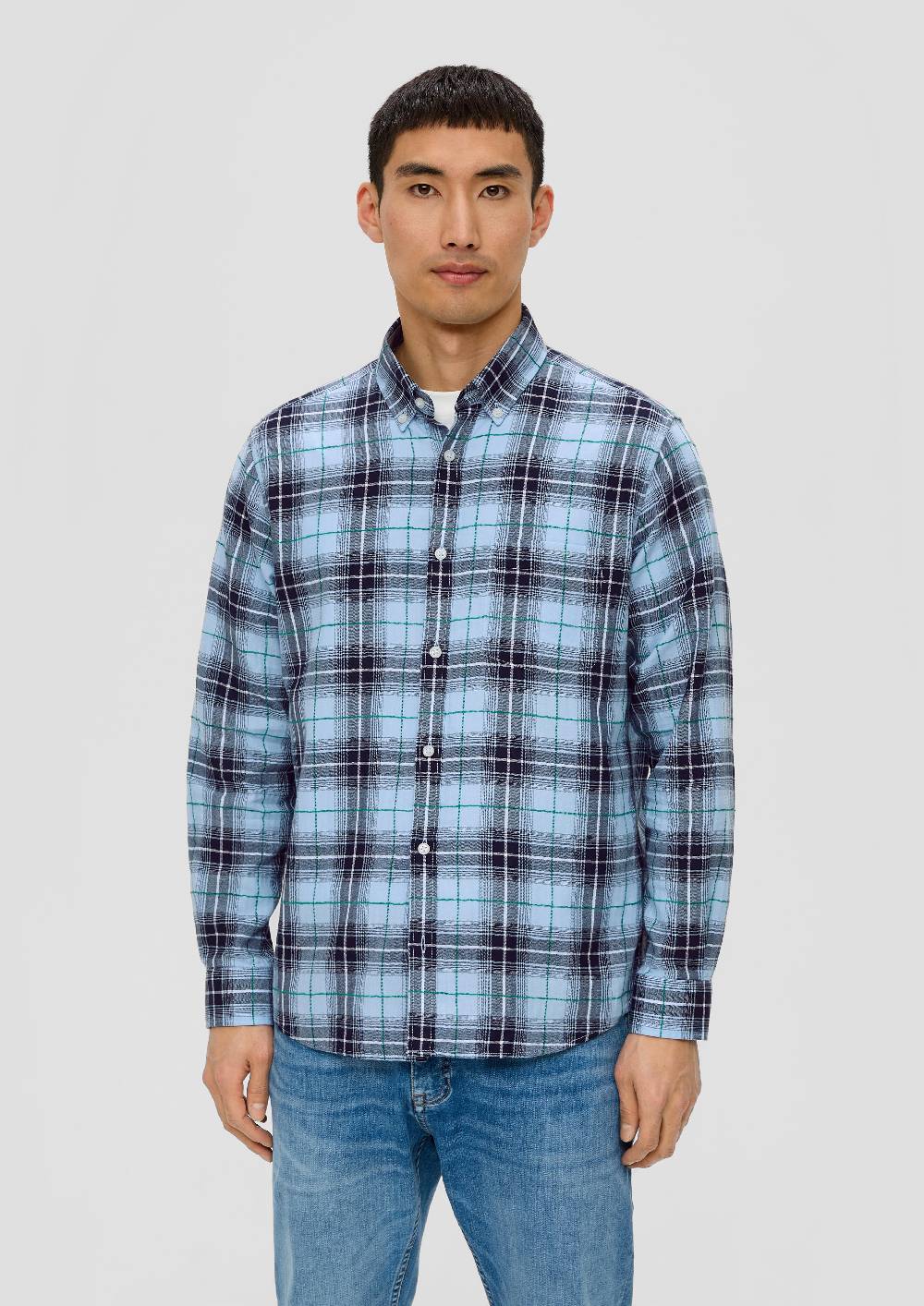 S.Oliver Regular: Langarmhemd Mit Button-down-Kragen