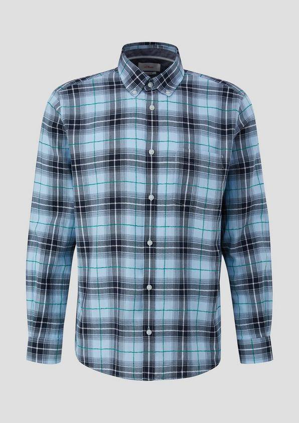 s.Oliver Regular: Langarmhemd mit Button-down-Kragen