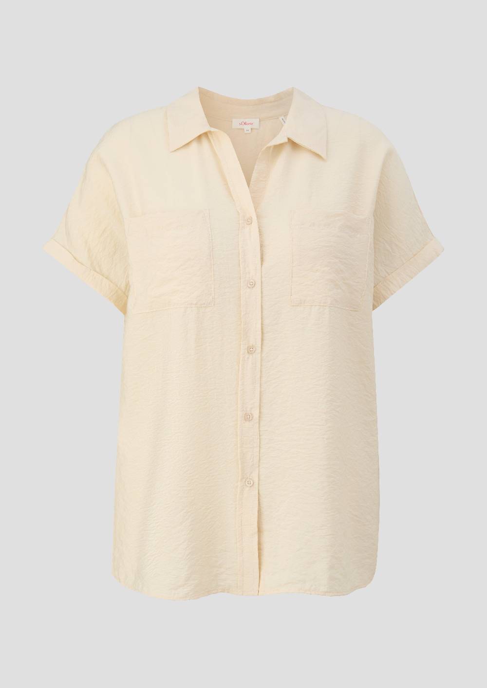 S.Oliver Relaxed Fit-Bluse Aus Viskosemix Mit Brusttaschen