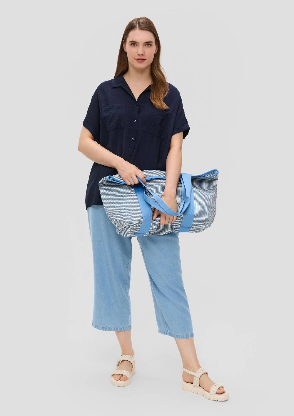 S.Oliver Relaxed Fit-Bluse Aus Viskosemix Mit Brusttaschen