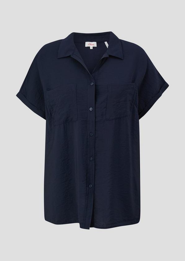 s.Oliver Relaxed Fit-Bluse aus Viskosemix mit Brusttaschen