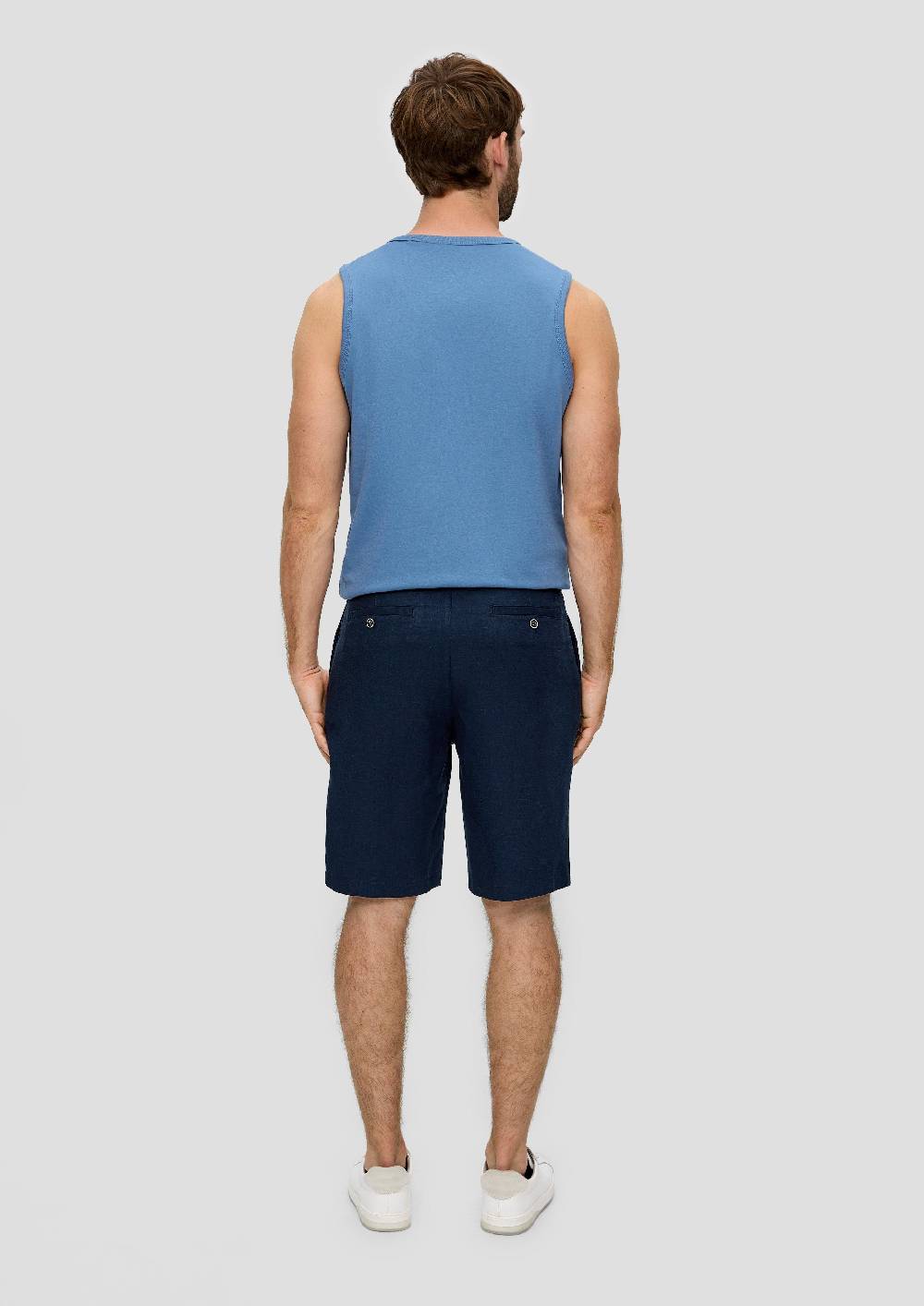 S.Oliver Relaxed-Fit-Shorts Aus Strukturiertem Leinenmischgewebe Mit Bundfalte