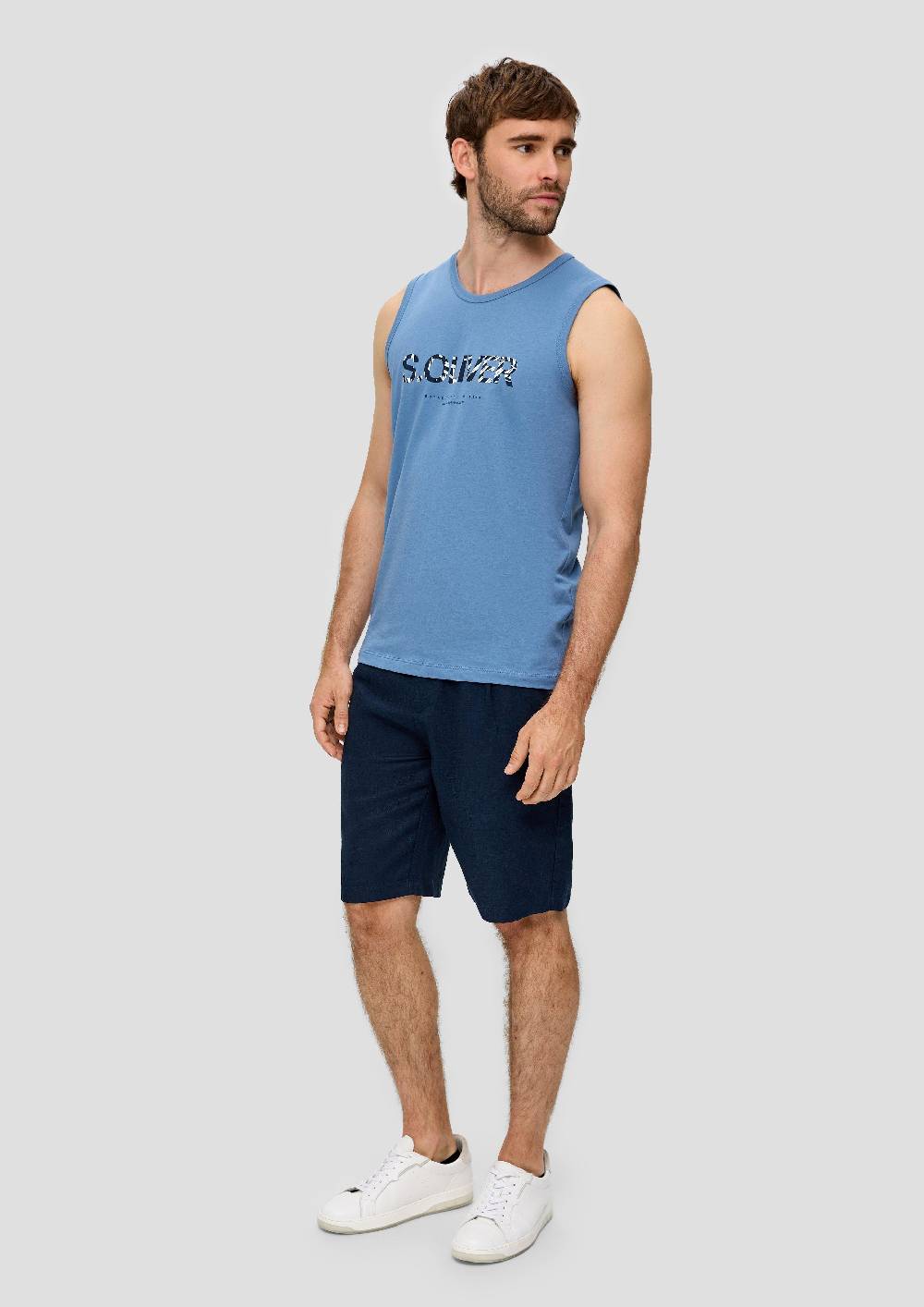 S.Oliver Relaxed-Fit-Shorts Aus Strukturiertem Leinenmischgewebe Mit Bundfalte