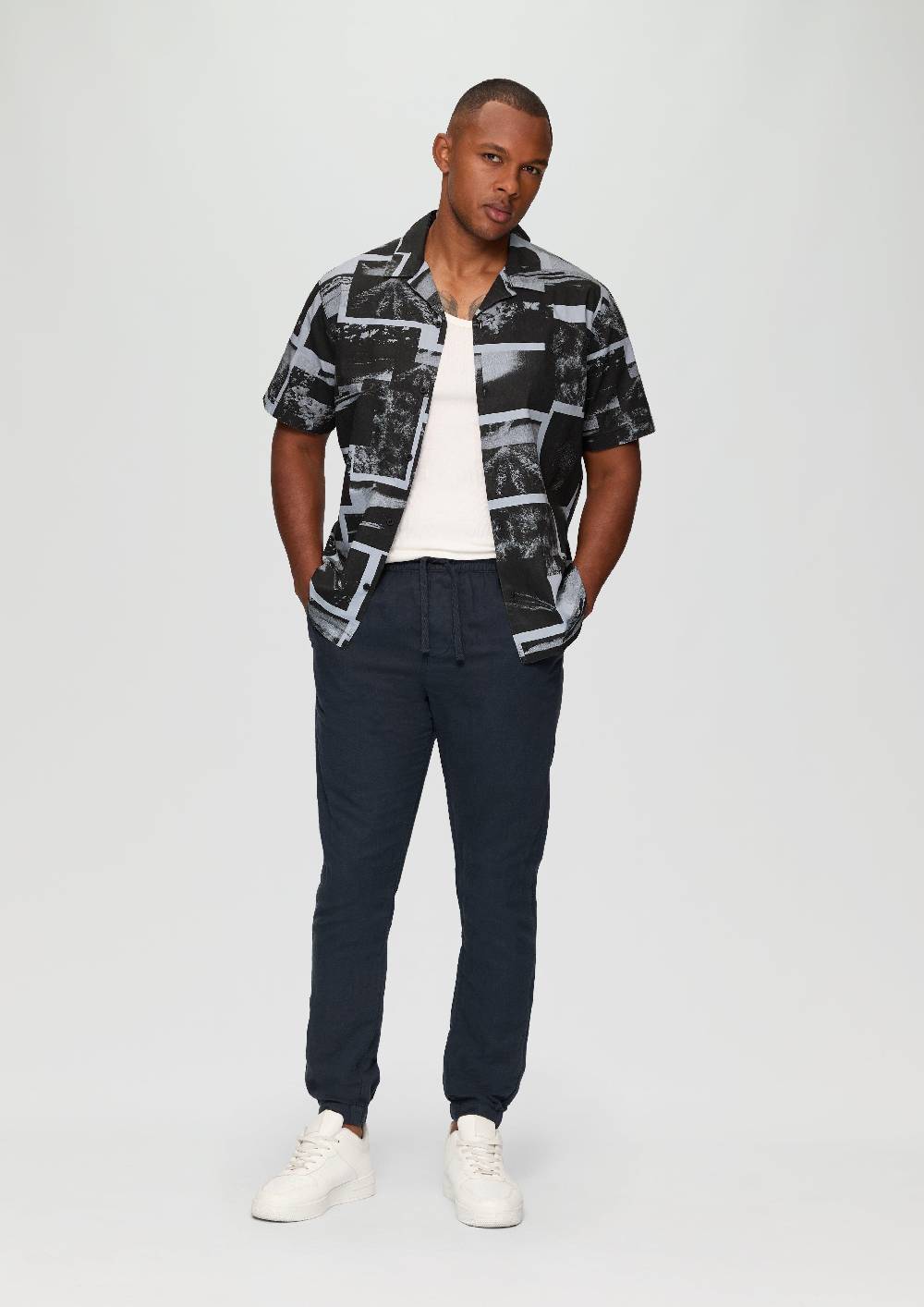 S.Oliver Resorthemd Aus Baumwolle Mit All-over-Print
