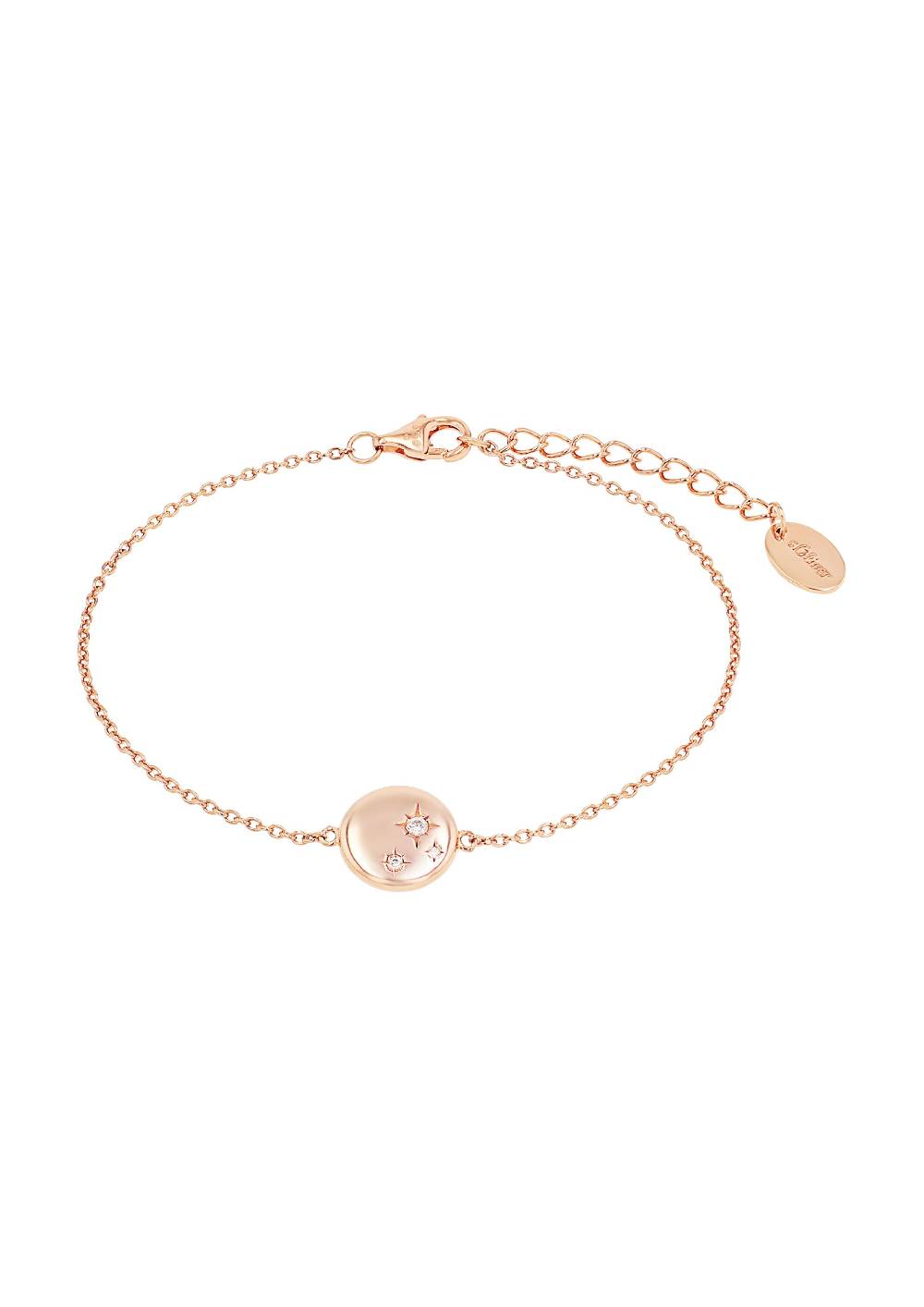 S.Oliver Rosévergoldet Silber-Armband Mit Stern-Motiv