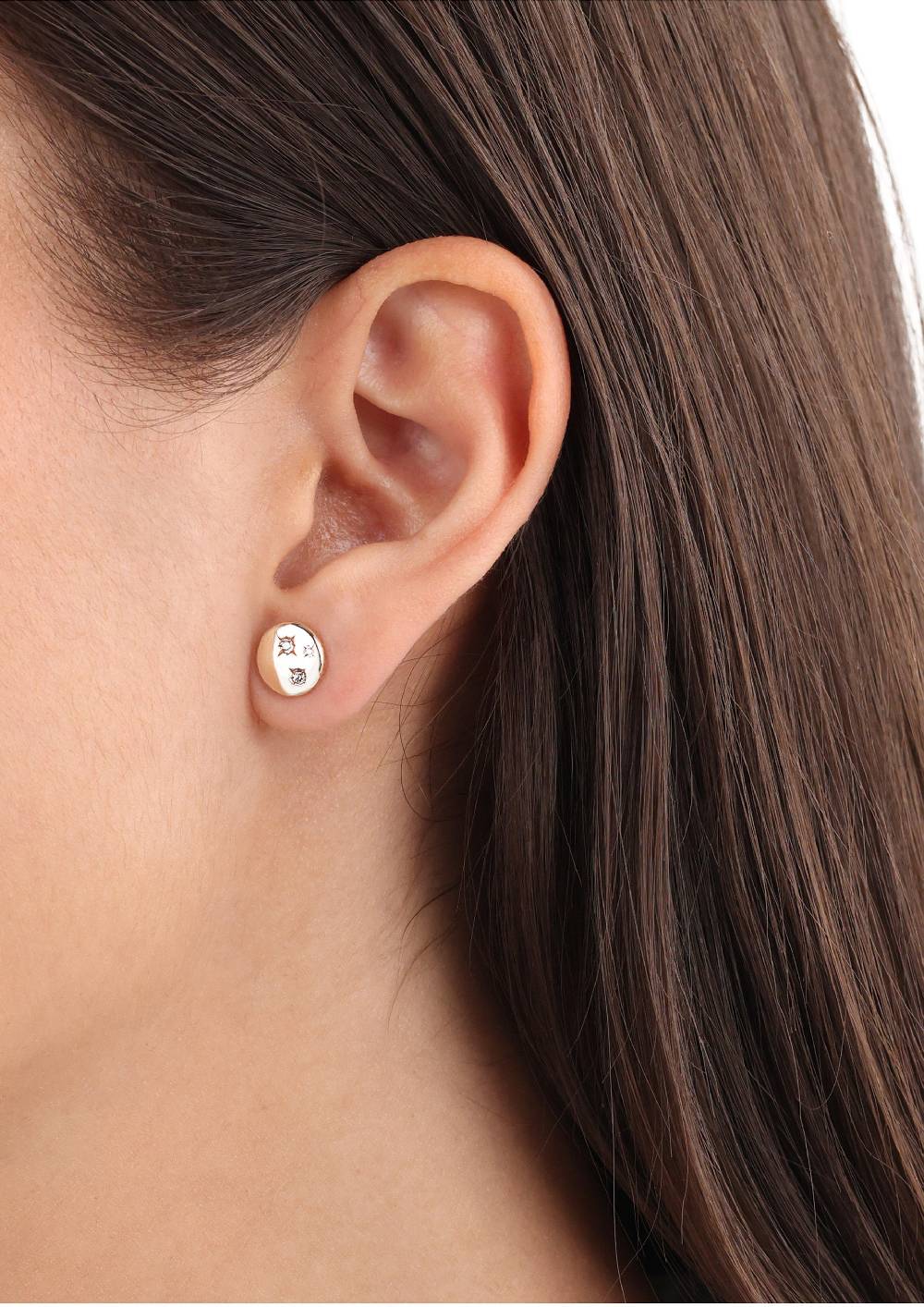 S.Oliver Rosévergoldete Silber-Ohrstecker Mit Stern-motiv