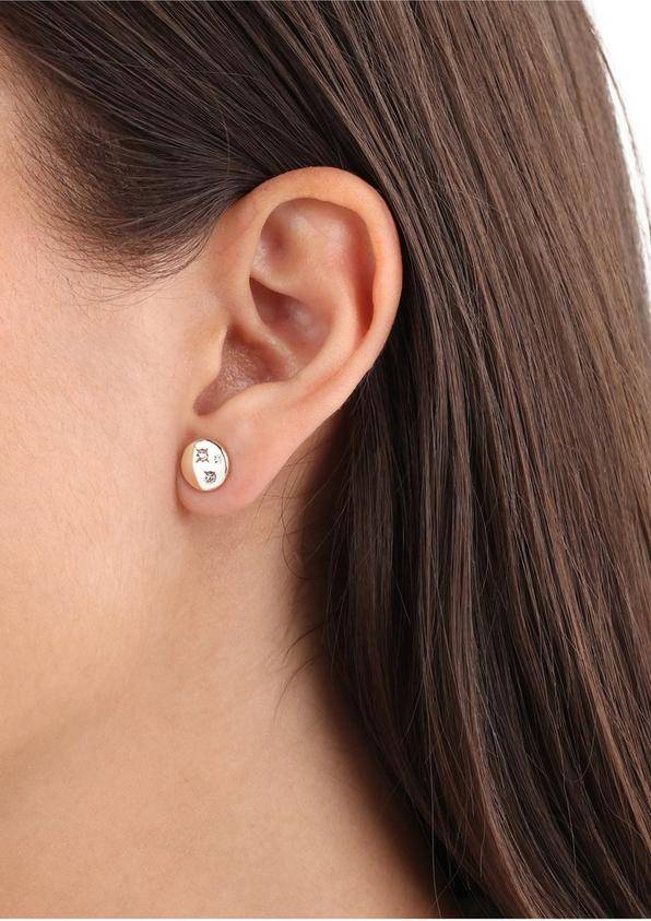 s.Oliver rosévergoldete Silber-Ohrstecker mit Stern-motiv