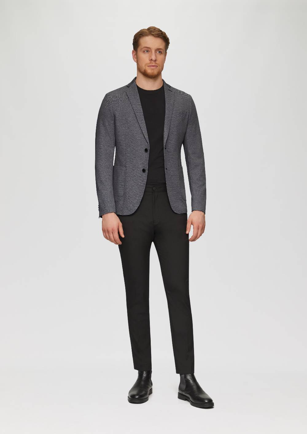 S.Oliver S.O JOGG: Anzugsakko Aus Piqué-Jersey In Zweifarbiger Optik