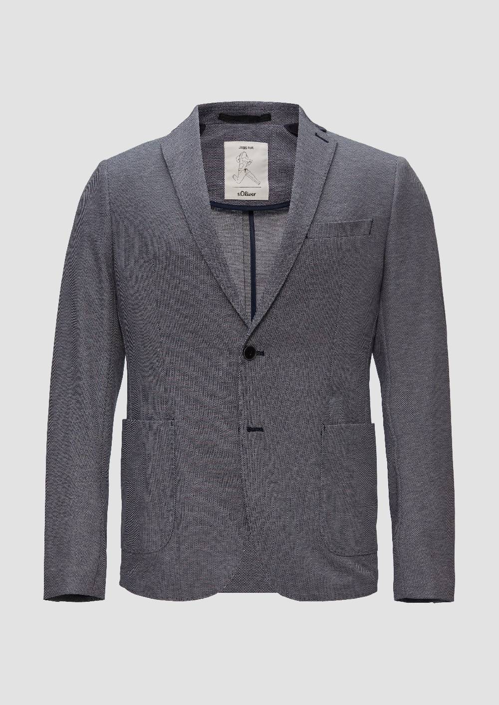 S.Oliver S.O JOGG: Anzugsakko Aus Piqué-Jersey In Zweifarbiger Optik