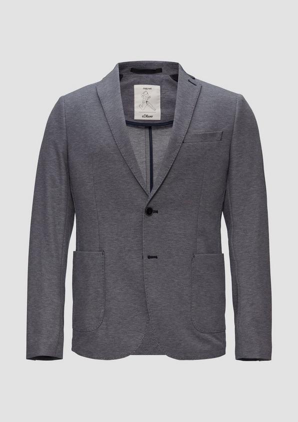 s.Oliver s.O JOGG: Anzugsakko aus Piqué-Jersey in zweifarbiger Optik