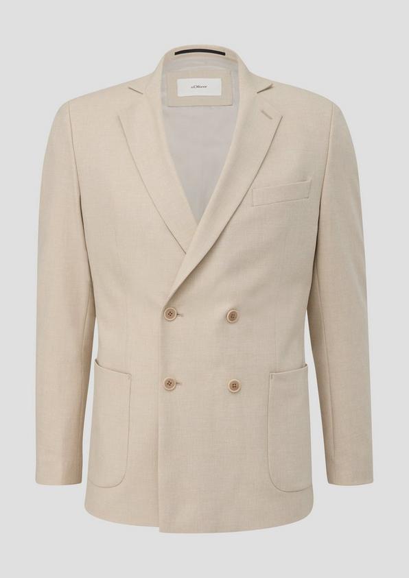 s.Oliver s.O PURE: Doppelreihiges Sakko im Leinen-Look