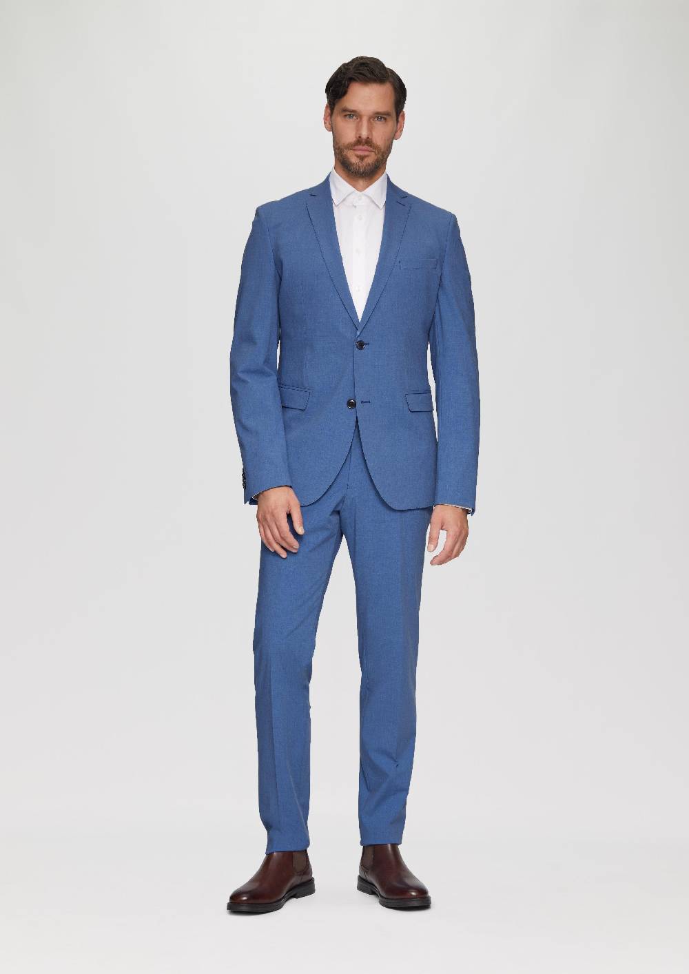 S.Oliver S.O PURE: Hochelastische Anzughose In Wolloptik