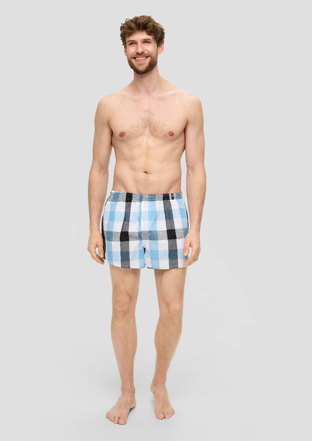 S.Oliver 2er-Pack Boxershorts Mit Karo-Muster