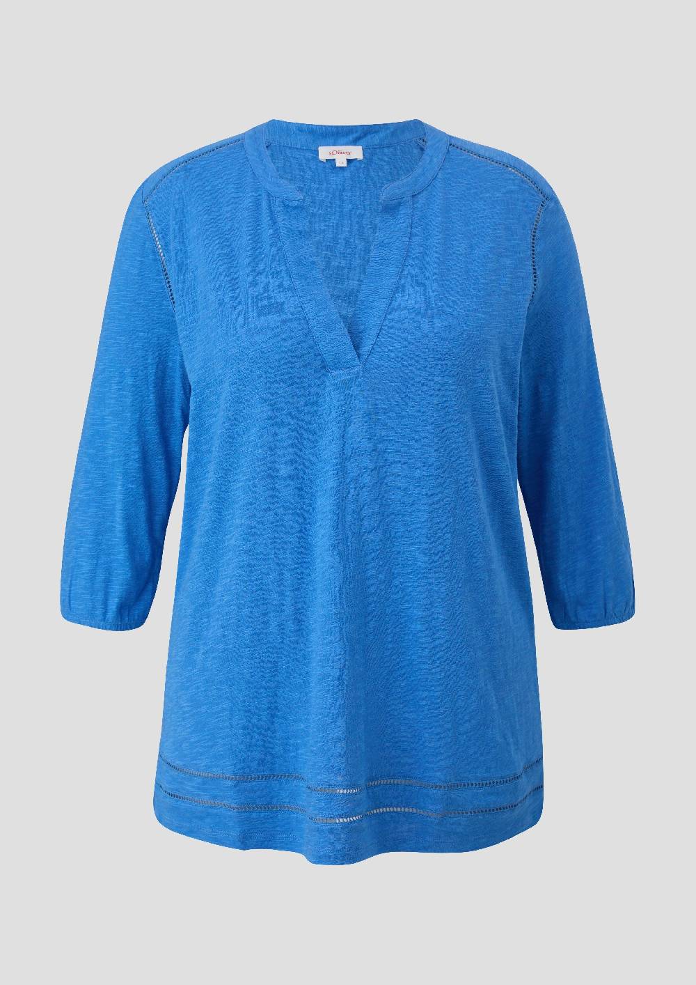 S.Oliver 3/4-Arm-Bluse Aus Viskosestretch