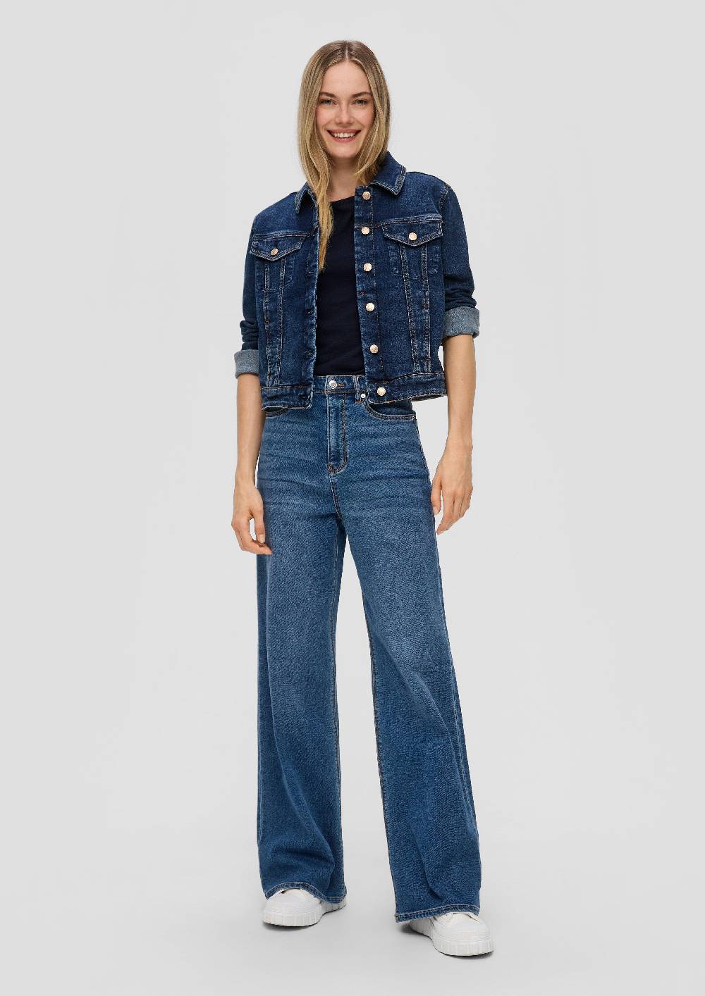 S.Oliver 3/4-Ärmel Shirt Mit Flammgarnstruktur