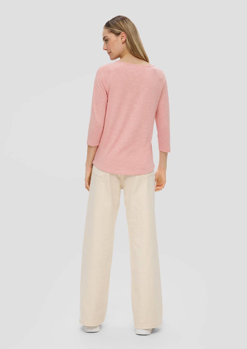 S.Oliver 3/4-Ärmel Shirt Mit Flammgarnstruktur