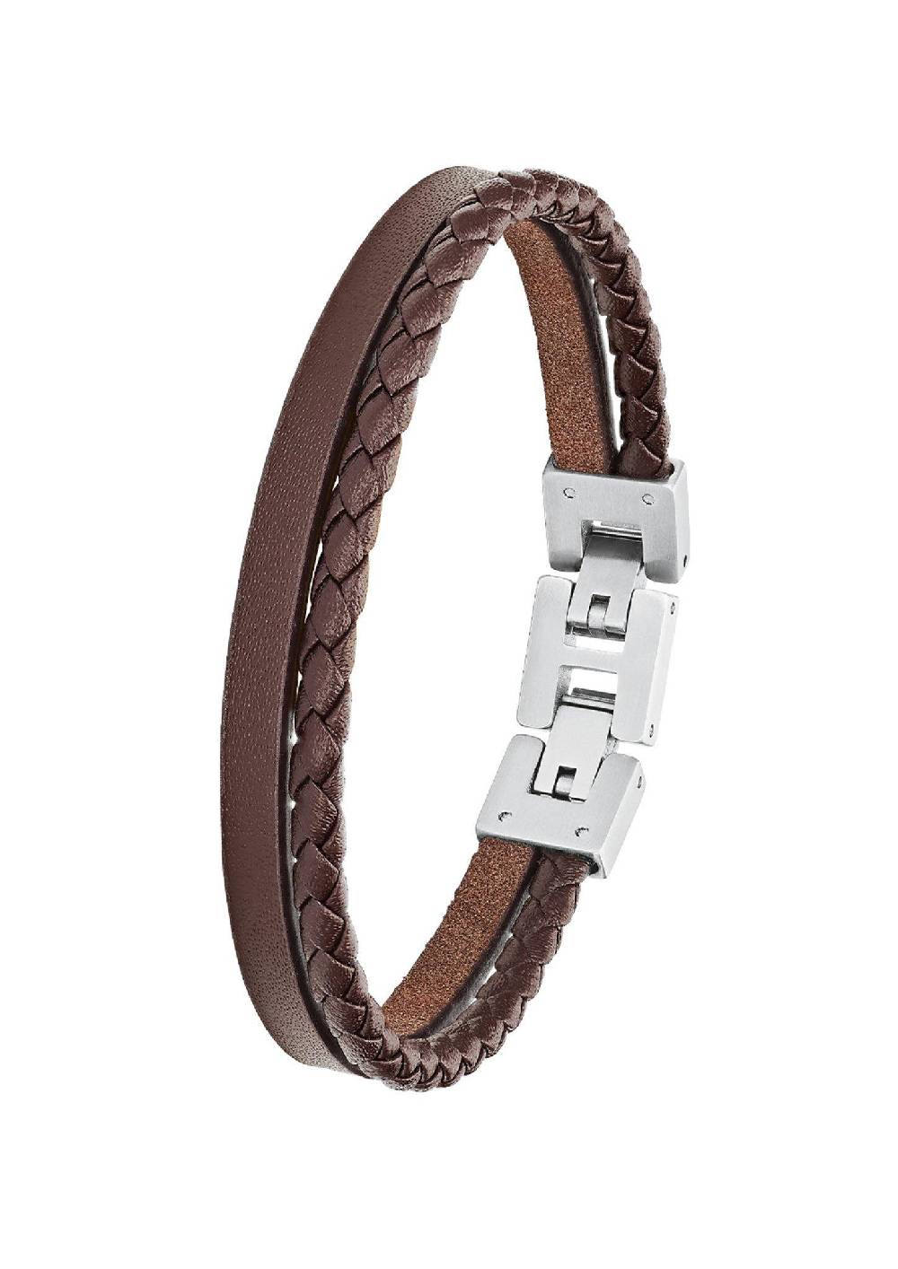 S.Oliver Armband Aus Leder Und Edelstahl