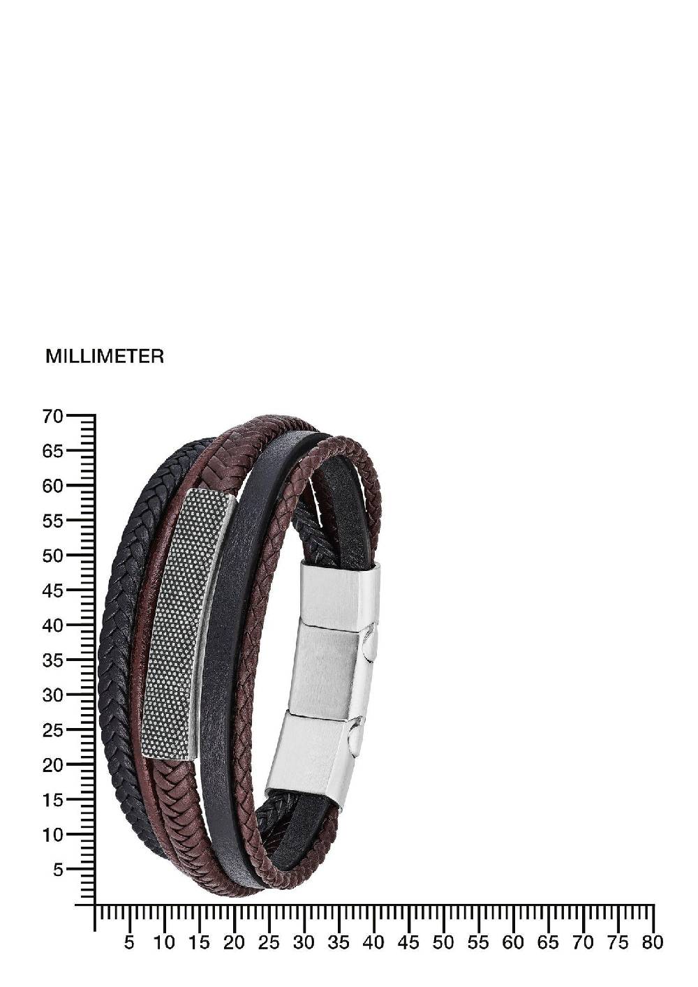 S.Oliver Armband Aus Leder Und Edelstahl