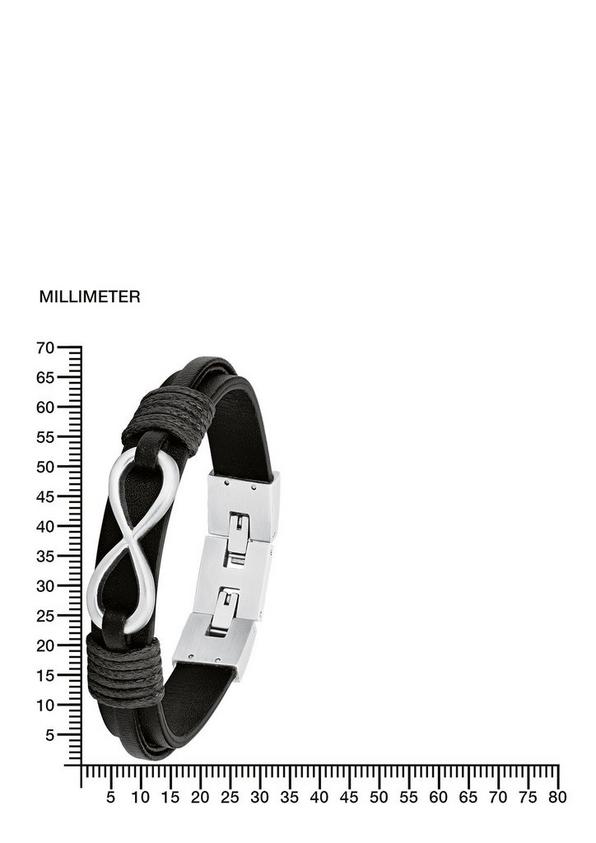 s.Oliver Armband aus Leder und Edelstahl