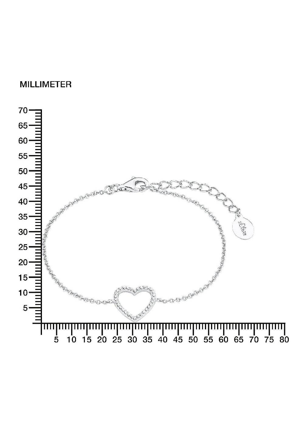 S.Oliver Armband Aus Silber Mit Herz-Anhänger