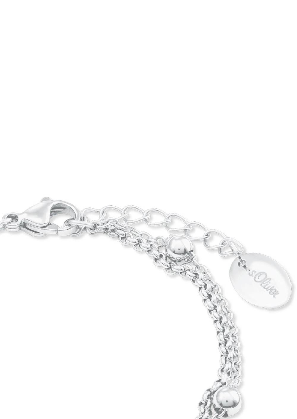 S.Oliver Armband 'Kugeldesign' Aus Edelstahl