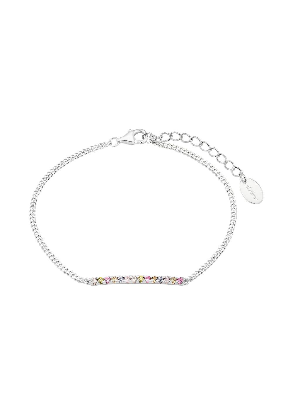 S.Oliver Armband Mit Buntem Zirkonia-Detail