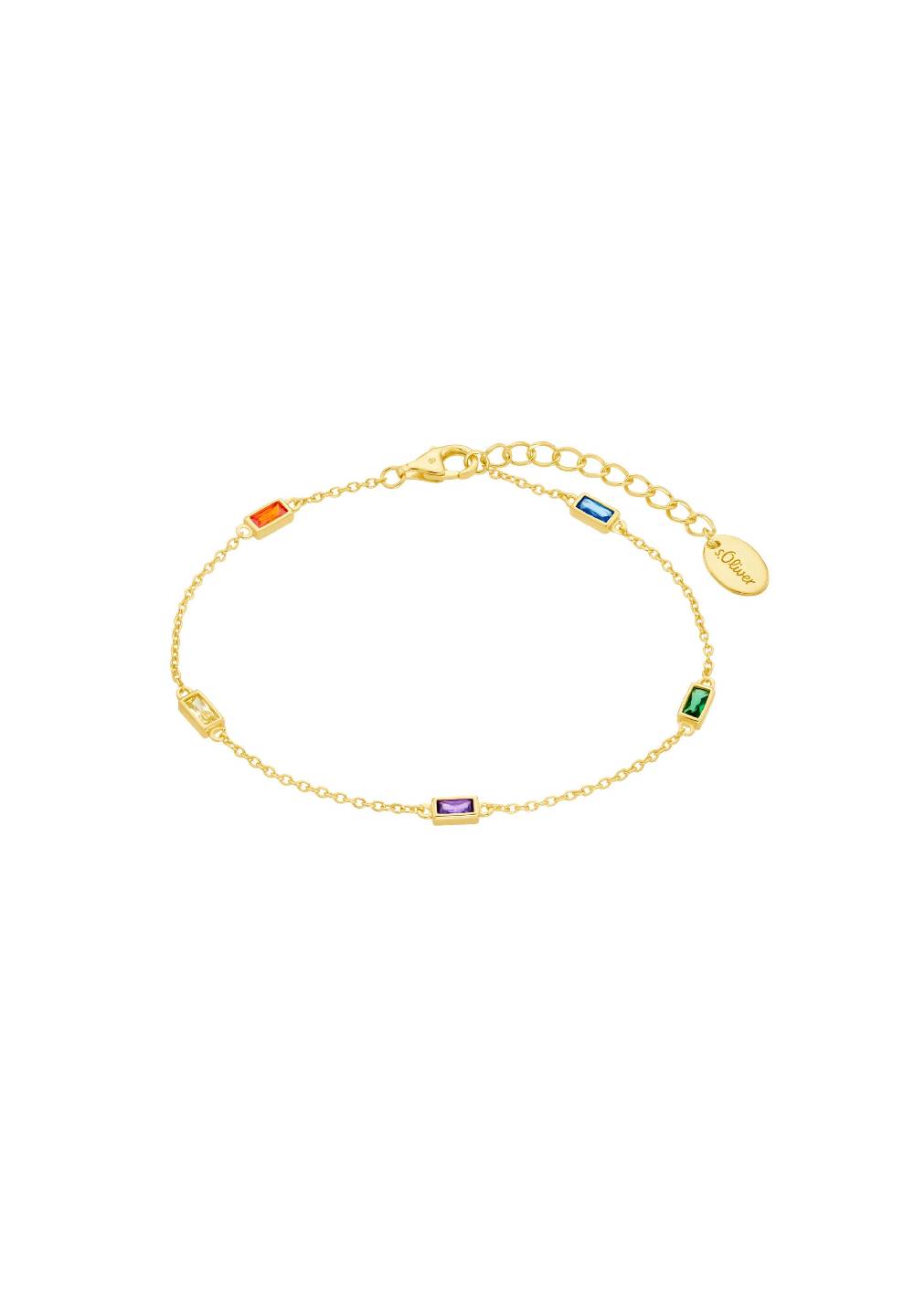 S.Oliver Armband Mit Bunten Zirkoniasteinen