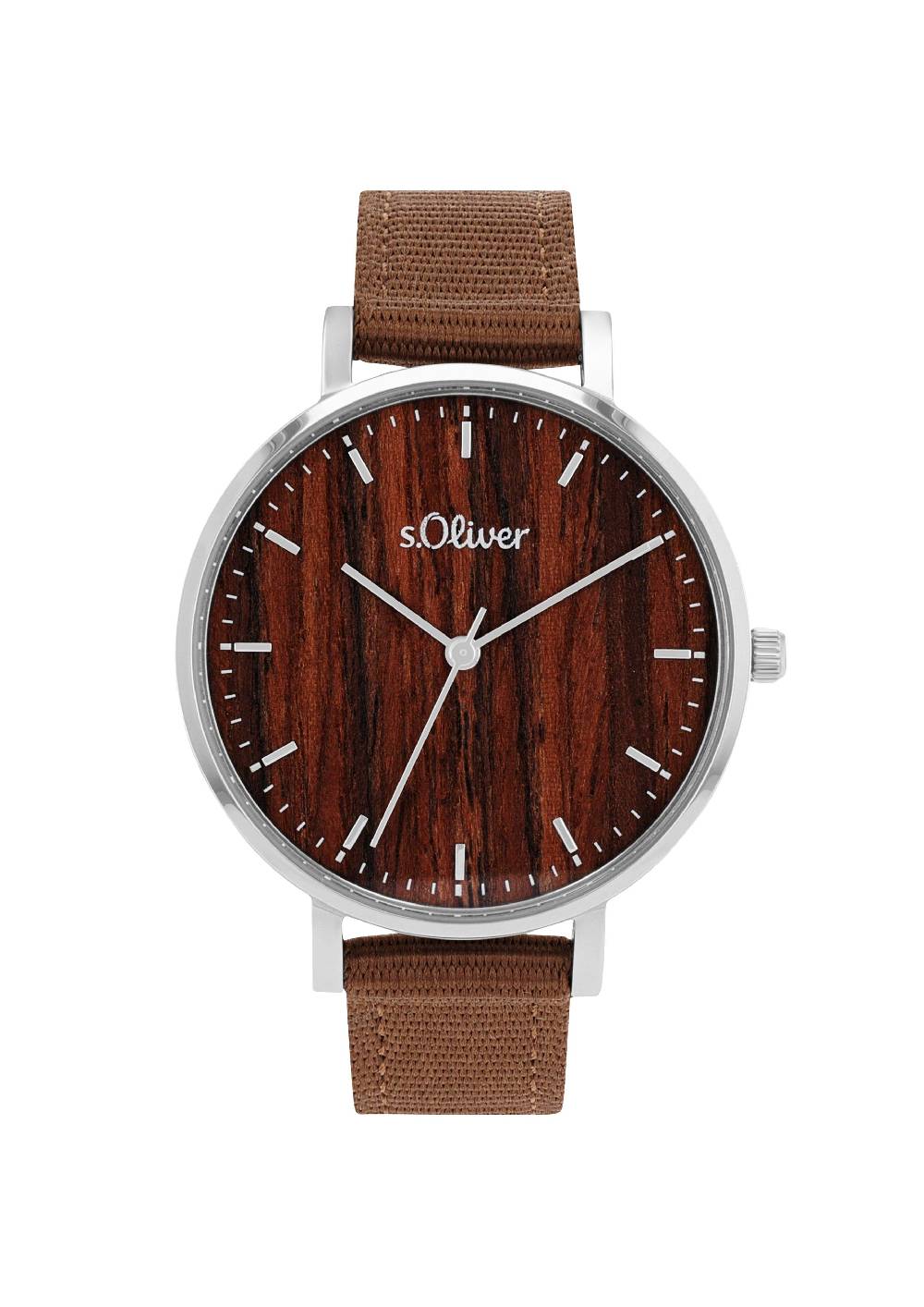 S.Oliver Armbanduhr In Holz-Optik