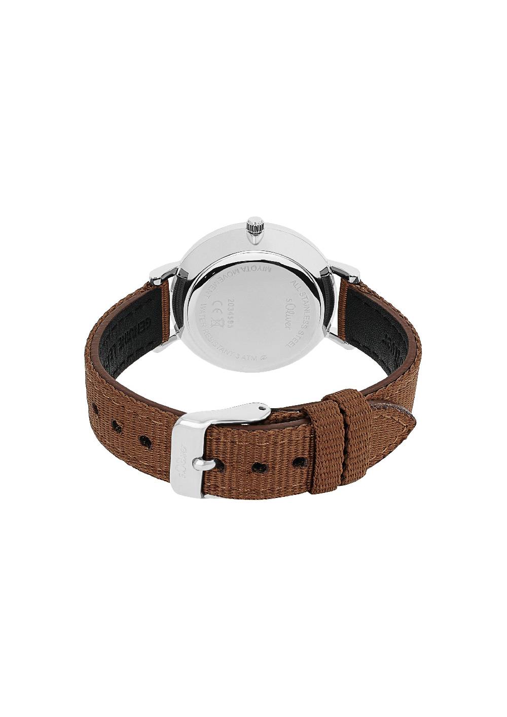 S.Oliver Armbanduhr In Holz-Optik