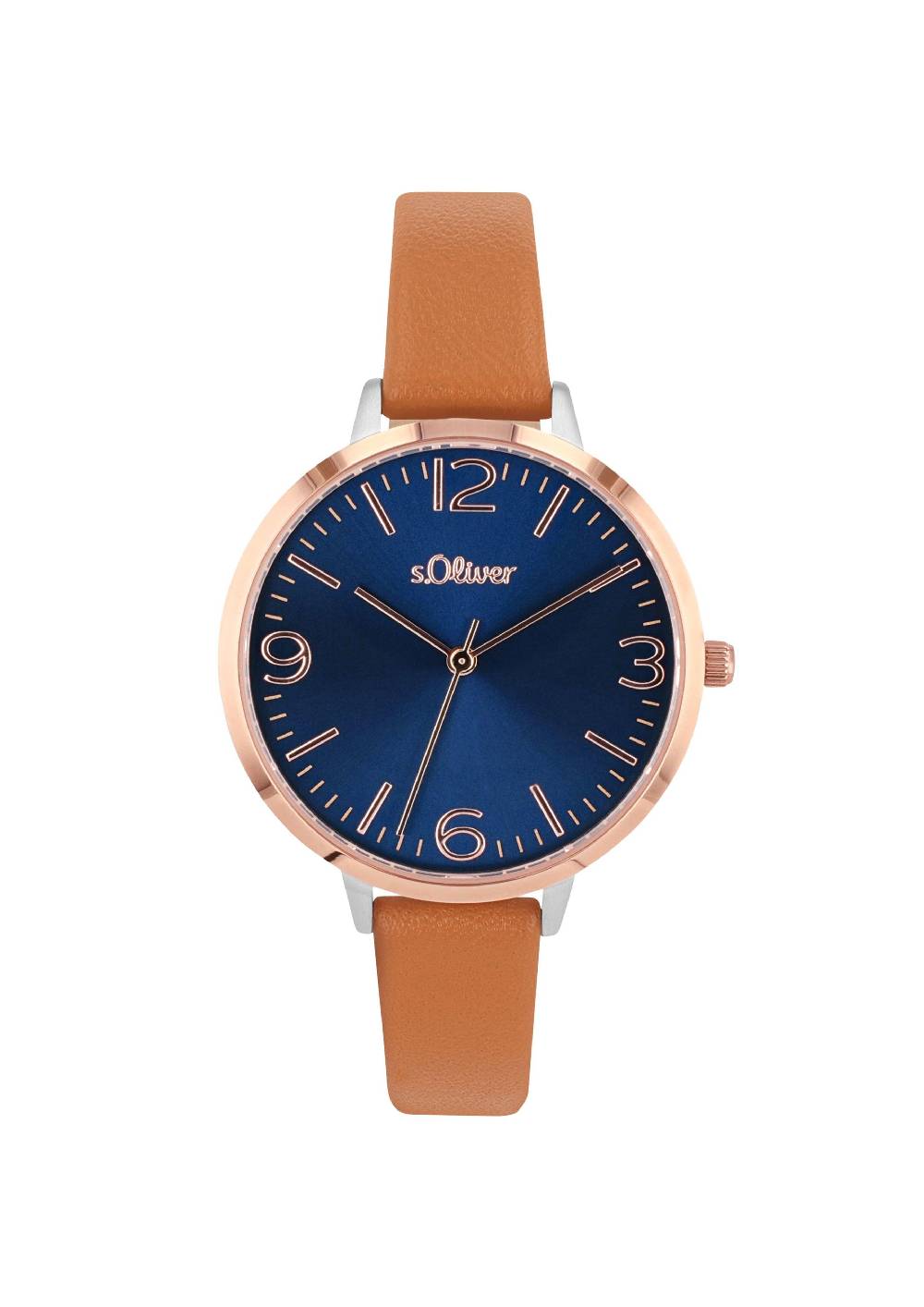 S.Oliver Armbanduhr Mit Elegantem Lederarmband