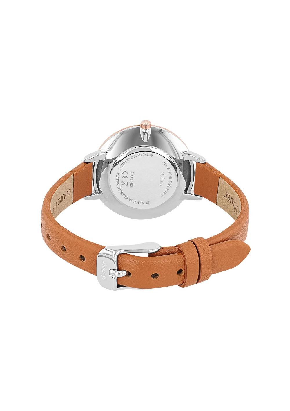 S.Oliver Armbanduhr Mit Elegantem Lederarmband