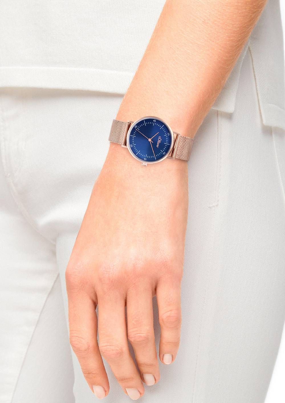 S.Oliver Armbanduhr Mit Metallband