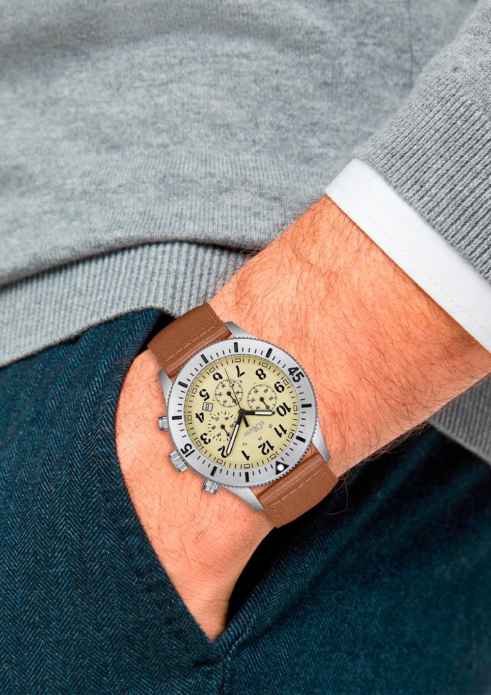 S.Oliver Armbanduhr Mit Textilband