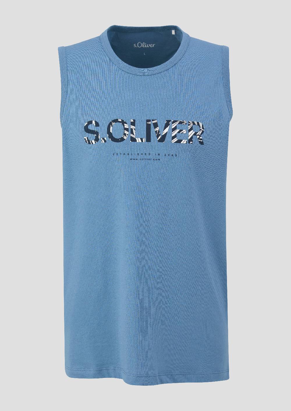 S.Oliver Ärmelloses Baumwoll-Shirt Mit Frontprint