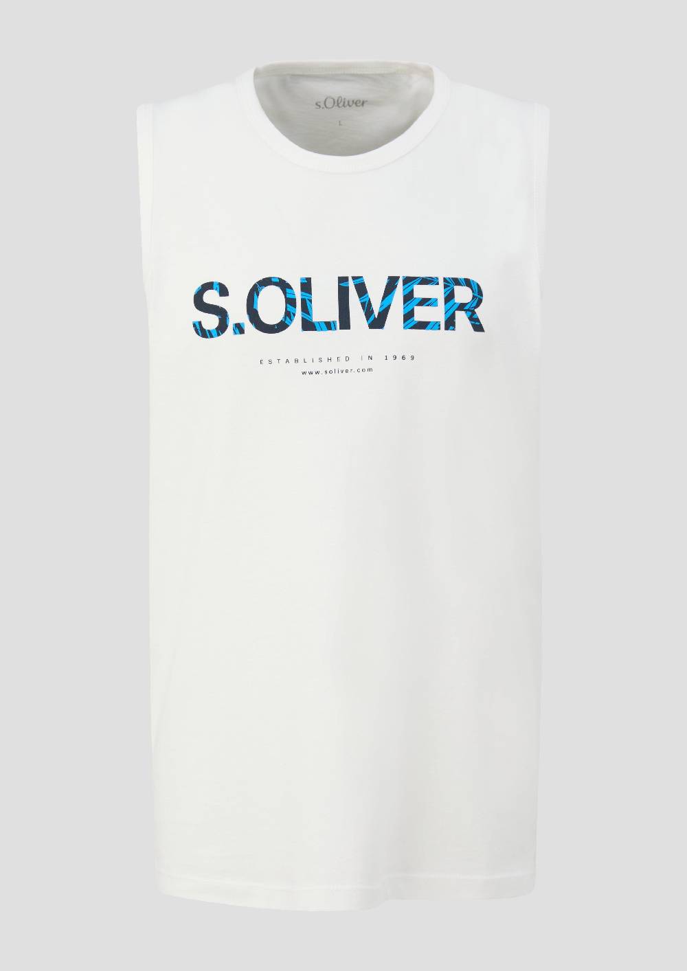 S.Oliver Ärmelloses Baumwoll-Shirt Mit Frontprint