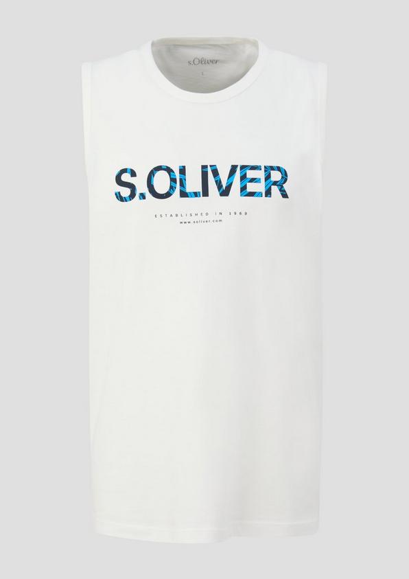 s.Oliver Ärmelloses Baumwoll-Shirt mit Frontprint