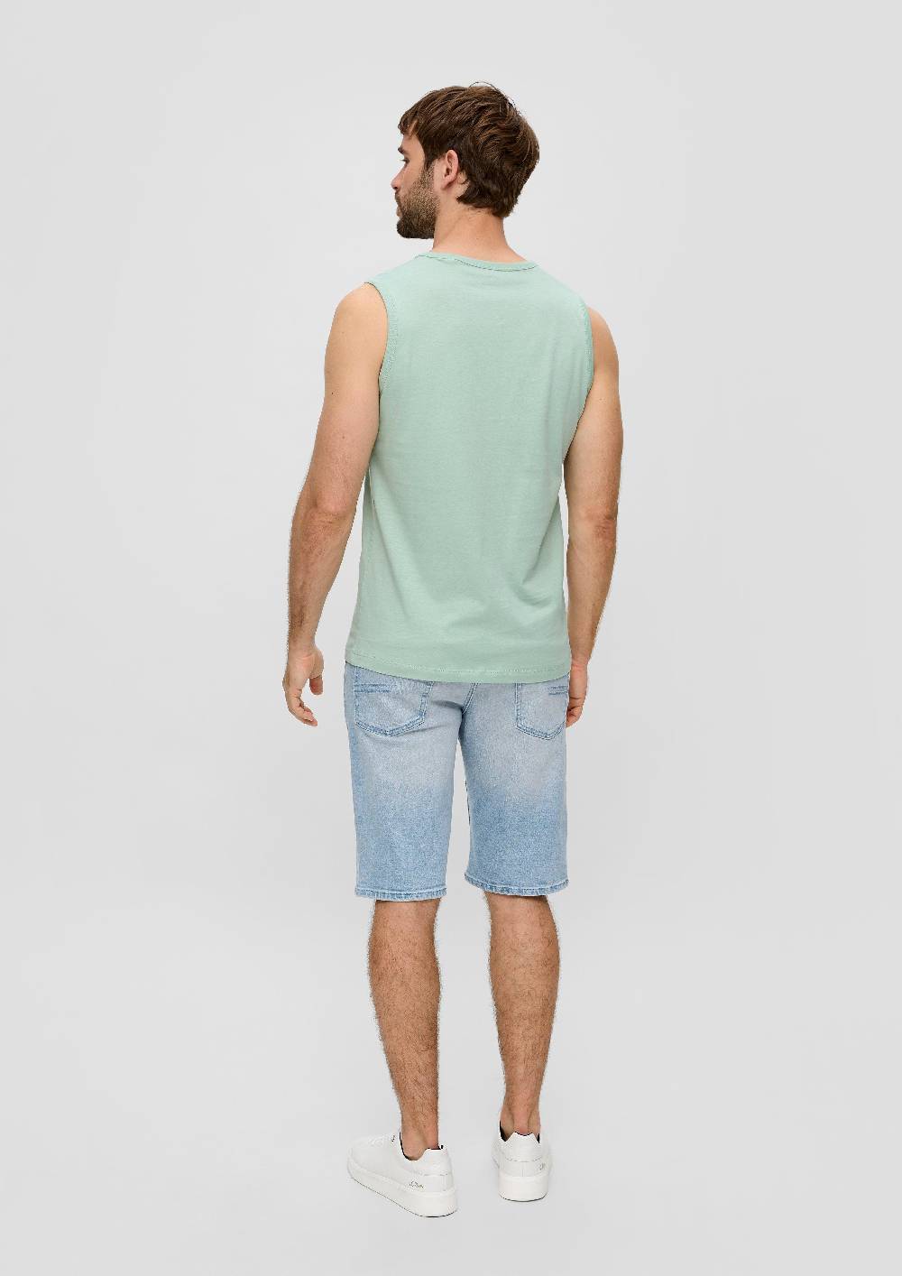 S.Oliver Ärmelloses Baumwoll-Shirt Mit Frontprint