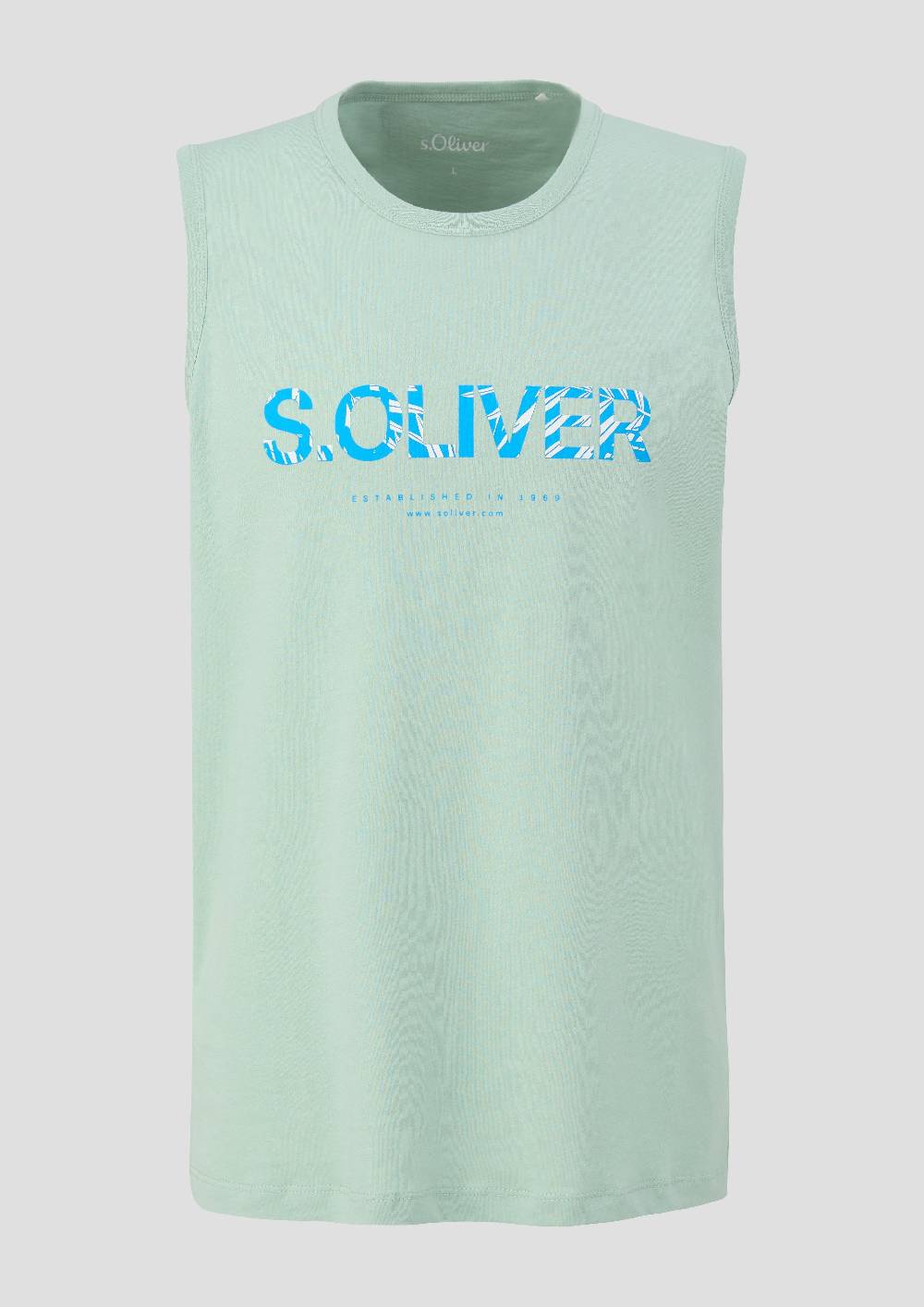 S.Oliver Ärmelloses Baumwoll-Shirt Mit Frontprint