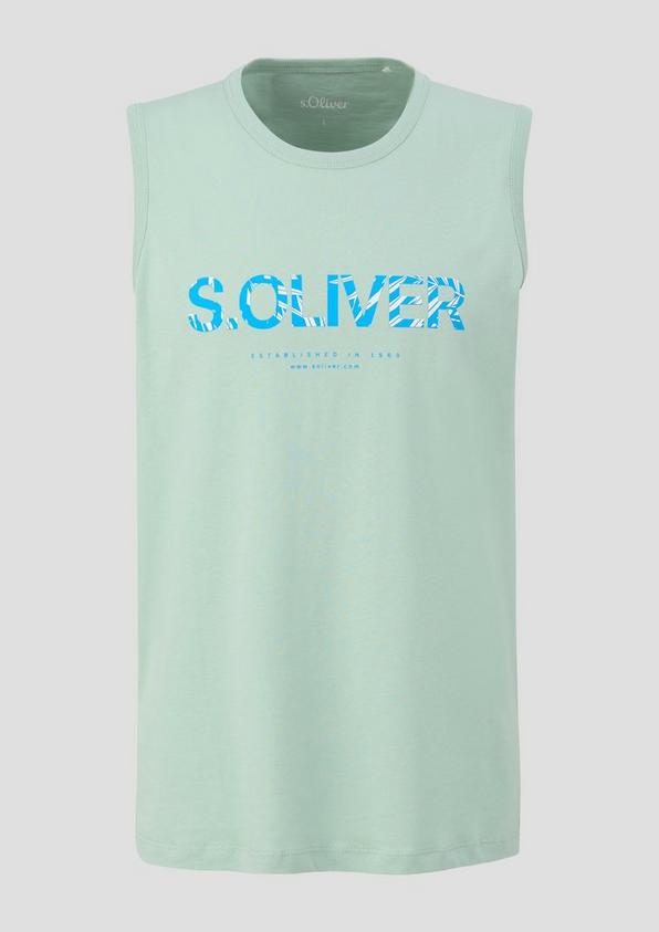 s.Oliver Ärmelloses Baumwoll-Shirt mit Frontprint