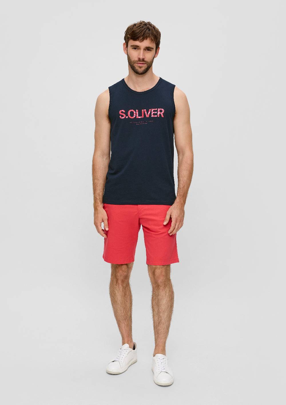 S.Oliver Ärmelloses Baumwoll-Shirt Mit Frontprint