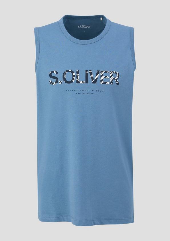 s.Oliver Ärmelloses Baumwoll-Shirt mit Frontprint