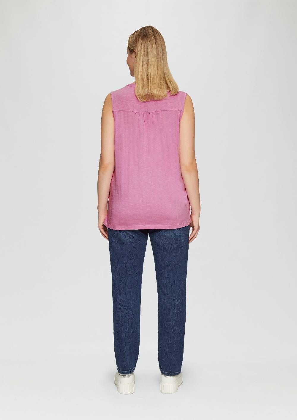 S.Oliver Ärmelloses Jersey-Shirt Mit Raffung