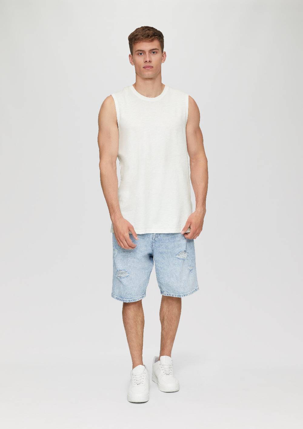 S.Oliver Ärmelloses Shirt Aus Reiner Baumwolle