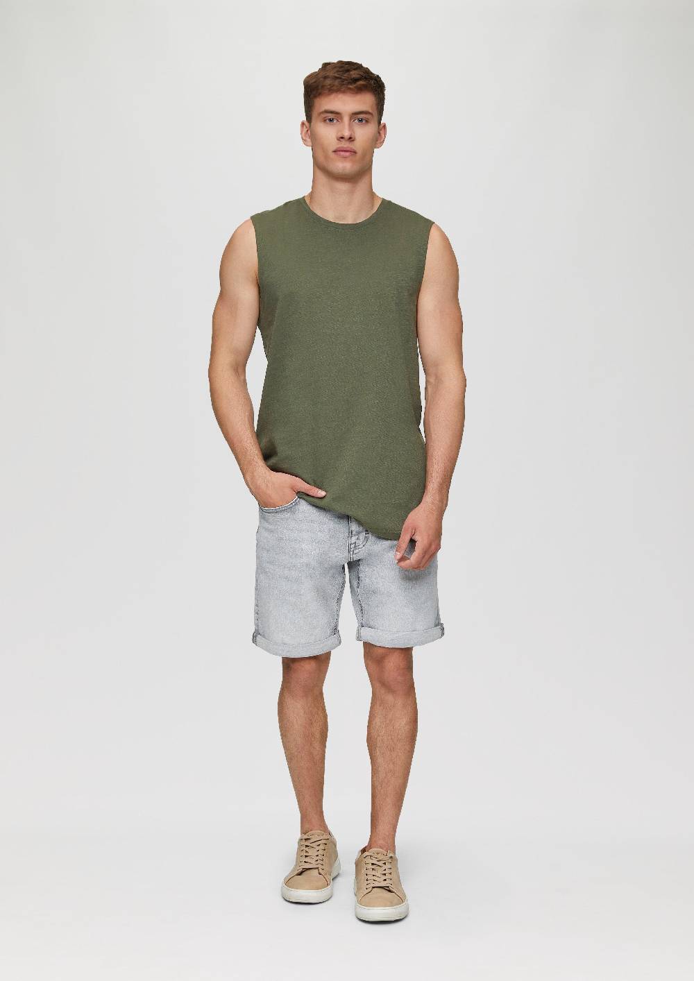 S.Oliver Ärmelloses Shirt Aus Reiner Baumwolle